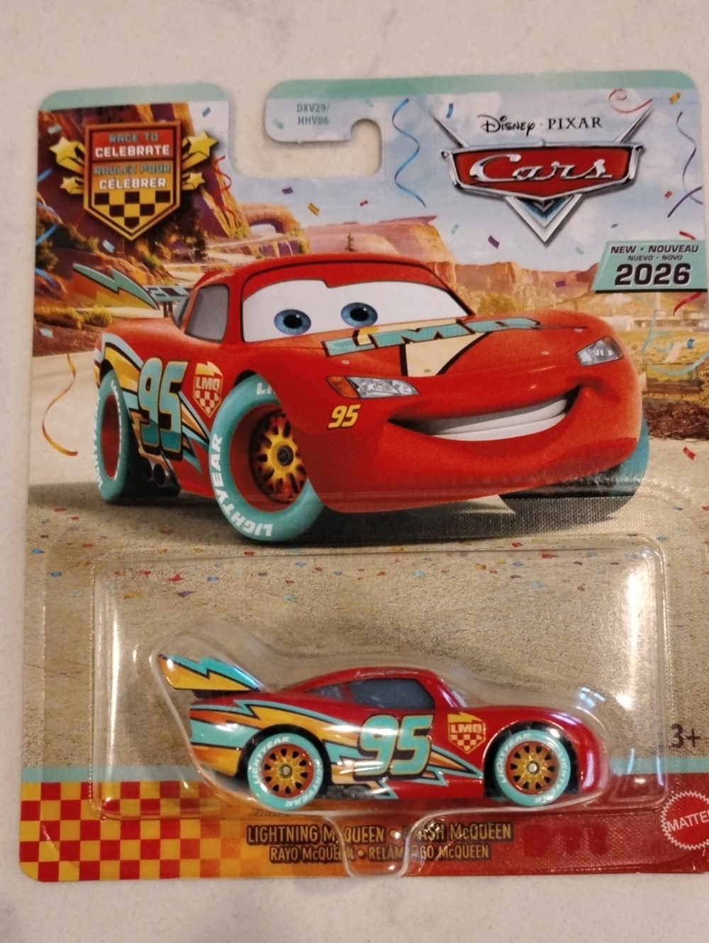 Cars Lightning McQueen Race To Celebrate Red Die-Cast Toy Car